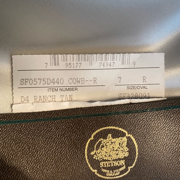 Stetson Ranch Tan Cowboy Hat - Picture 2 of 5